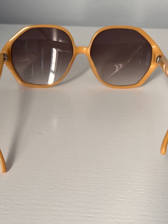 Vintage Christian Dior Oversize Sunglasses, Rounded Octagonal Cream Frames main image 8